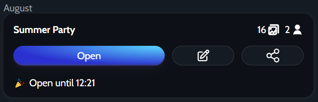 View of the Moment inside JoinMyMoments "Moments" tab